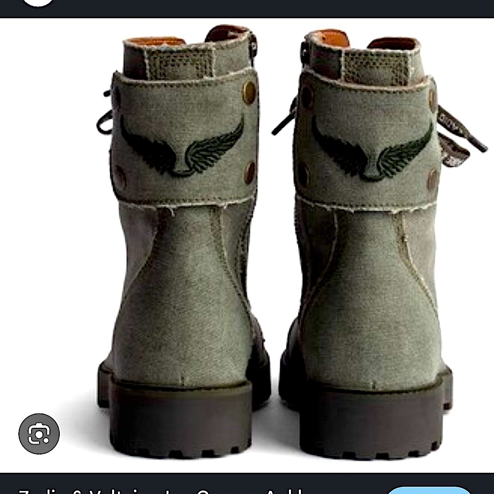NWOT Zadig & Voltaire Joe Canvas ankle boots